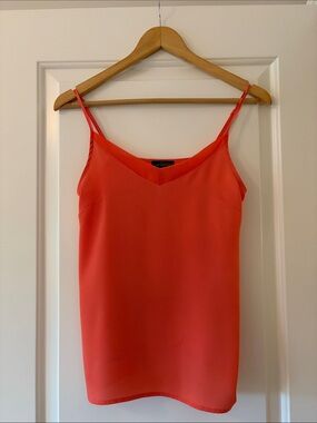 The Limited Bright Orange V-Neck Spaghetti Strap Cami